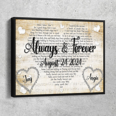 Personalized Couples Song Premium Canvas V4