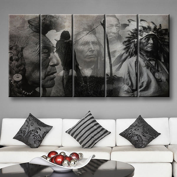 B&W Native American - Amazing Canvas Prints